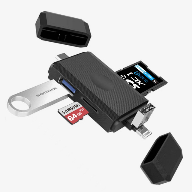 3 в 1 тип c+usb a+разъемы для освещения Кардридер SD+TF 2.0 USB A 3.0 USB OTG
