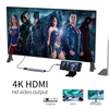 6 合 1 USB C 集線器，帶 HDMI 4K30HZ + 3 x USB A 3.0 + SD + TF 存儲卡讀卡器插槽多端口適配器擴展塢，適用於筆記本電腦 MacBook