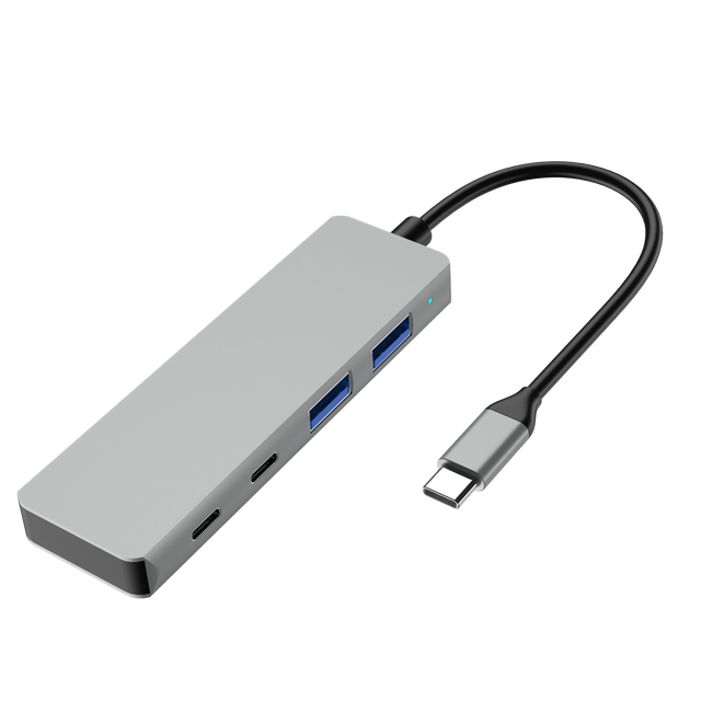 4 合 1 USB C HUB c 型插頭優 2xUSB A 3.1+2xTypce C 3.1 10Gbps 4 端口數據傳輸擴展塢，適用於筆記本電腦