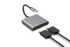 2 IN 1 Type C til 2 x HDMI 4K USB C HUB dockingstation til b&aelig;rbar/Macbook
