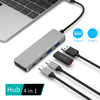 4 合 1 USB C HUB c 型插頭優 2xUSB A 3.0+2xTypce C 3.0 4 端口數據傳輸擴展塢，適用於筆記本電腦