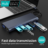 13 In 1 USB C Hubs met 2 x HDMI 4K + DP + PD 100W + Type C Gegevens + 3 x USB A 3.0 + USB A 2.0+ RJ45 1000 Mbps + 3,5 mm Audio + SD + TF -kaartlezer Multi -poort Docking Station