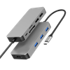 9 合 1 USB C 集線器，帶 2 x HDMI 4K 60HZ+ DP + PD 100W + USB A 3.1 10Gbps + 2 x USB A 2.0 + SD + TF 讀卡器多端口擴展塢，適用於筆記本電腦/手機