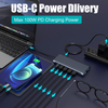 HDMI 4K 60HZ + DP + PD 100W + टाइप C डेटा + 3 x USB A 3.0 + USB A 2.0+ RJ45 1000Mbps + 3.5 मिमी ऑडियो + SD + TF कार्ड रीडर मल्टी पोर्ट डॉकिंग स्टेशन के साथ 12 IN 1 USB C हब