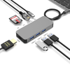 8 合 1 USB C 集線器 TYPE-C 轉 HDMI 4K@60HZ+PD100W+千兆 RJ45 1000Mbps+3 * USB-A 3.1 10Gbps+SD+TF 多功能擴展塢，適用於筆記本電腦/手機