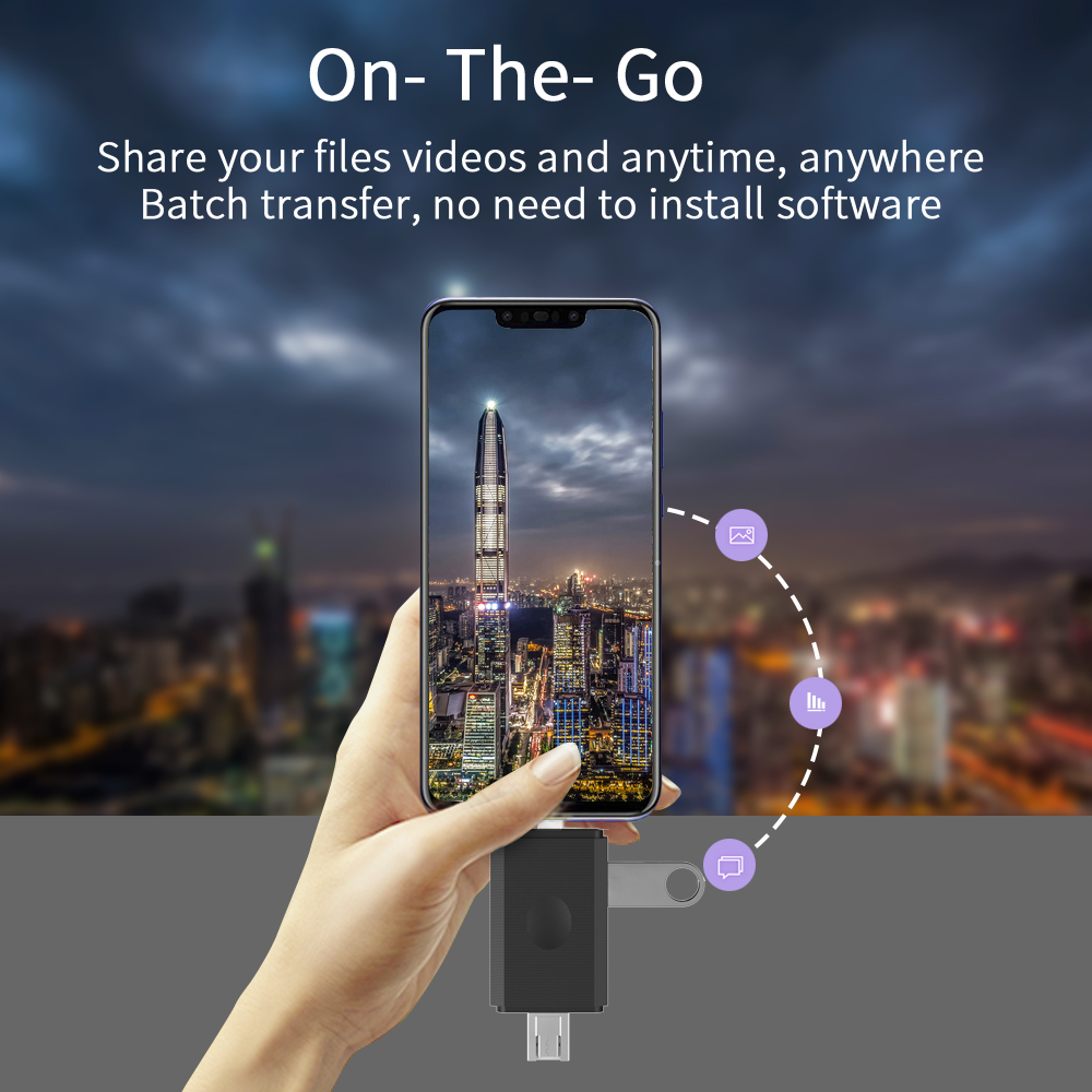 3合1 type c+usb a+Micro 3插頭讀卡器SD+TF 2.0 USB A 3.0 USB OTG