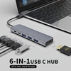 6 В 1 USB-КОНЦЕНТРАТОР C з HDMI 4K30HZ + PD 100 Вт + Type C Data + 3 x USB A 3.0 живлення багатопортовий адаптер док-станція для ноутбука macbook