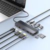 Hub USB-C Multiport dengan HDMI 4K@60Hz, DP 4K@60Hz, Gigabit Ethernet, PD 100W, Port USB 3.2 & 2.0, Pembaca Kartu SD & MicroSD, Jack Audio 3,5 mm