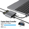 4 в 1 тип C до 2 x HDMI 4K60HZ USB3.0 PD 100 Вт USB C HUB HDMI-адаптер-разветвитель для ноутбука/Macbook