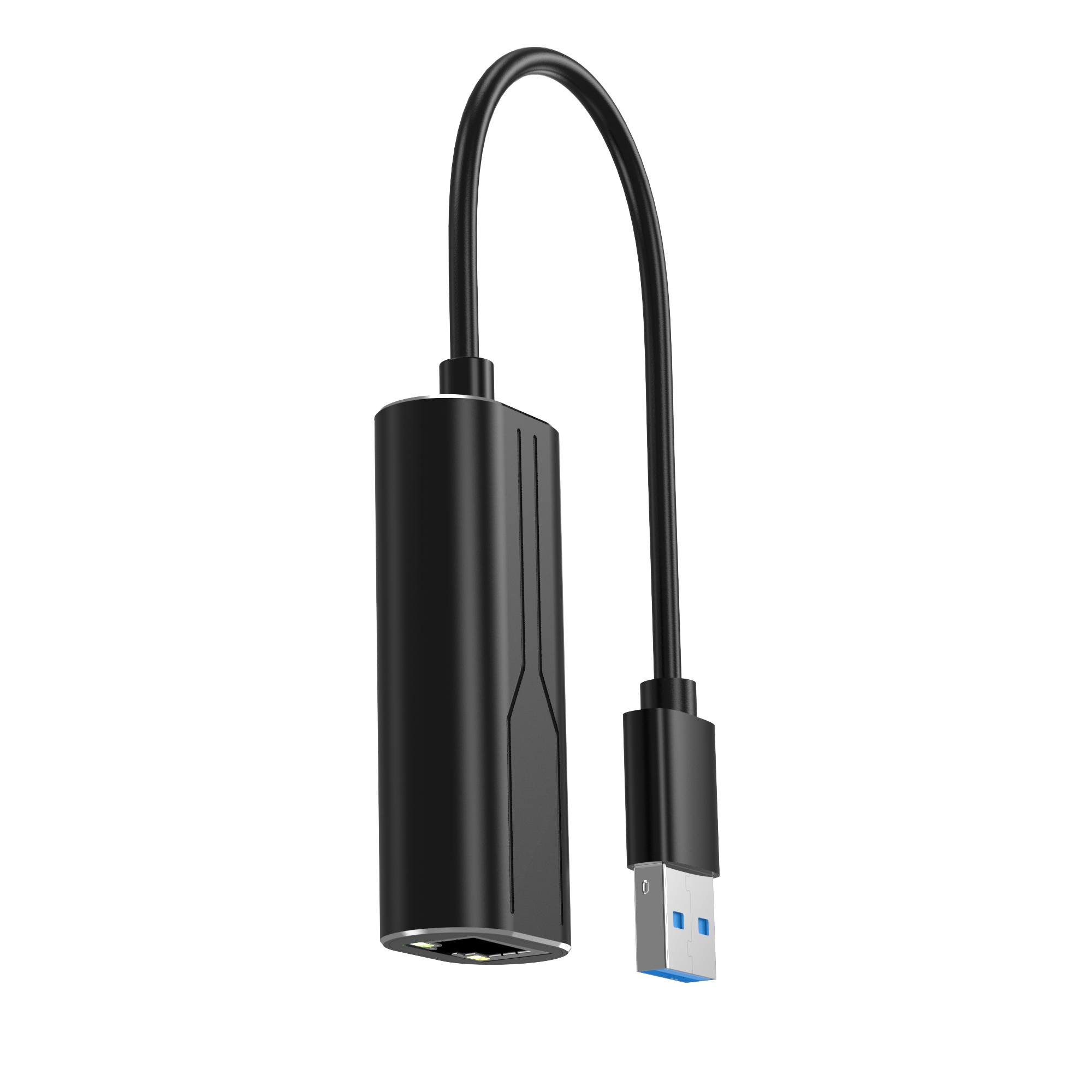 便攜式 USB 轉 1000Mbps 千兆位以太網適配器，15 厘米，適用於 MacBook/Windows USB-A 轉 RJ45