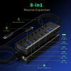 8 端口 USB 充電集線器 100W 台式機 |同時為 6 台設備充電