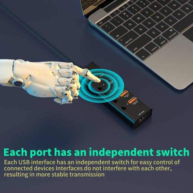 6 合 1 USB 3.1 Type c 3.1 10Gbps 高清 4K60HZ 快速充電 PD 100W 多功能 USB C 集線器筆記本電腦分路器適配器擴展塢