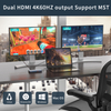 14 У 1 Док-станцыя 4K60HZ Двайны HDMI RJ45 USB-A 3.1 3.0 2.0 шматфункцыянальная Зарадка+Перадача даных+Відэаўыход+Счытвальная картка+Сетка+Функцыя выкліку Док-станцыя USB C HUB для ноўтбука/Macbook