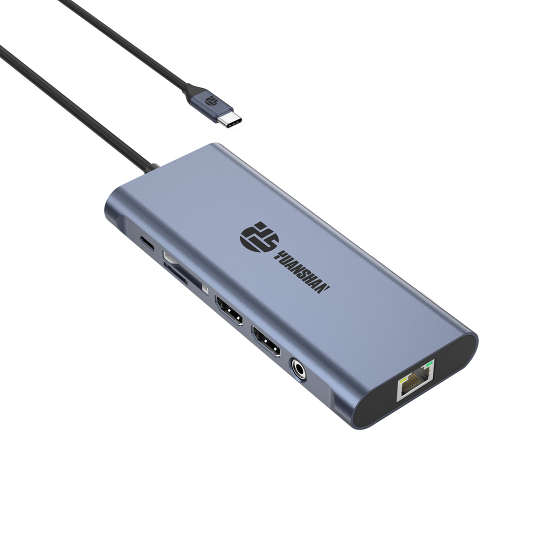 14 合 1 擴展塢 4K60HZ 雙 HDMI RJ45 USB-A 3.1 3.0 2.0 多功能充電+數據傳輸+視頻輸出+讀卡器+網絡+通話功能 USB C HUB 擴展塢，適用於筆記本電腦/Macbook