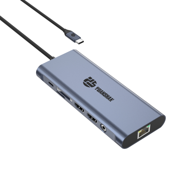 14 IN 1 Docking station 4K60HZ Dual HDMI RJ45 USB-A 3.1 3.0 2.0 มัลติฟังก์ชั่นการชาร์จ + การถ่ายโอนข้อมูล + เอาต์พุตวิดีโอ + การ์ดอ่าน + เครือข่าย + ฟังก์ชั่นการโทร USB C HUB แท่นวางสำหรับแล็ปท็อป/Macbook