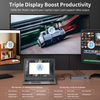 15-in-1 Thunderbolt 4 Dock: ຈໍສະແດງຜົນ 4K Triple, 100W PD, 10Gbps M.2 SSD Enclosure