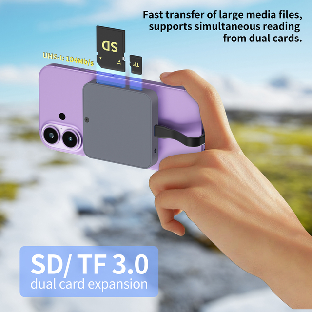 9 i 1 USB C Hub med M.2 NVMe SSD slot 10 Gbps, 4K60Hz HDTV 100W PD USB-C/USB-A 3.2, SD/TF-kortl&aelig;ser magnetisk design til telefon