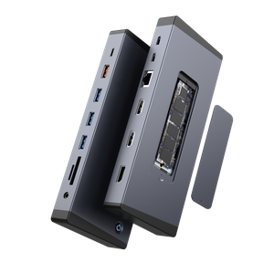 15 合 1 Thunderbolt 4 擴展塢：4K 三重顯示屏、100W PD、10Gbps M.2 SSD 外殼