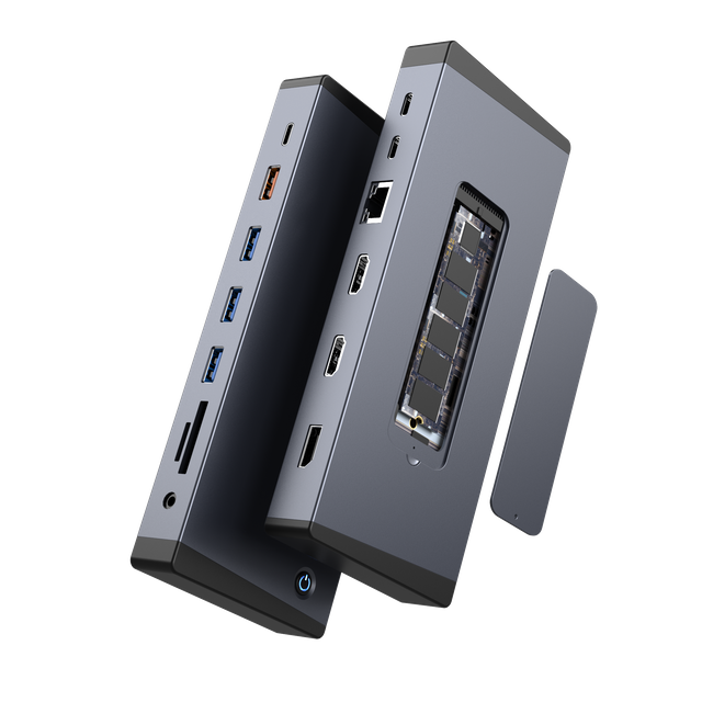 15 合 1 Thunderbolt 4 擴展塢：4K 三重顯示屏、100W PD、10Gbps M.2 SSD 外殼