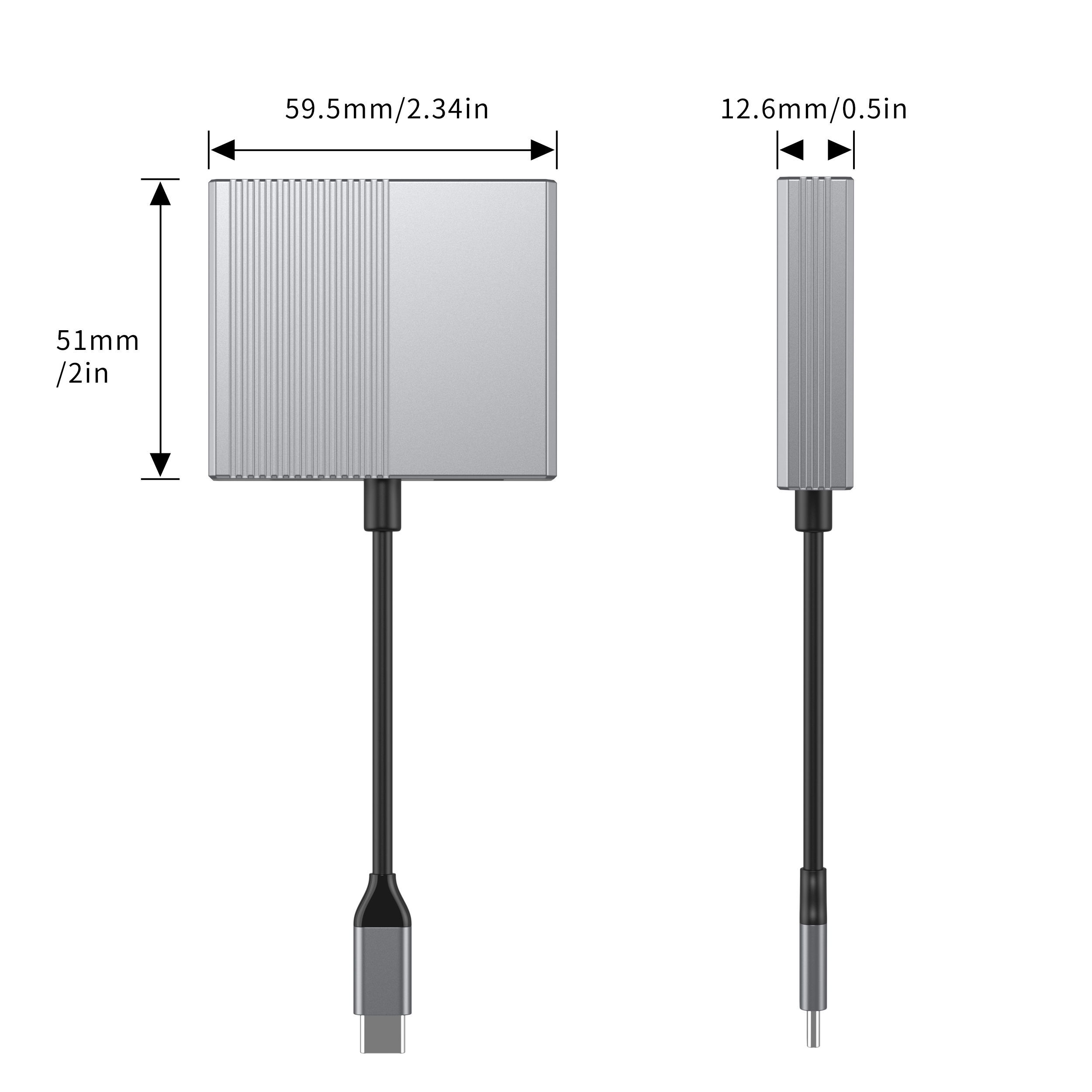 4 в 1 тип C до 2 x HDMI 4K60HZ USB3.0 PD 100 Вт USB C HUB HDMI-адаптер-разветвитель для ноутбука/Macbook