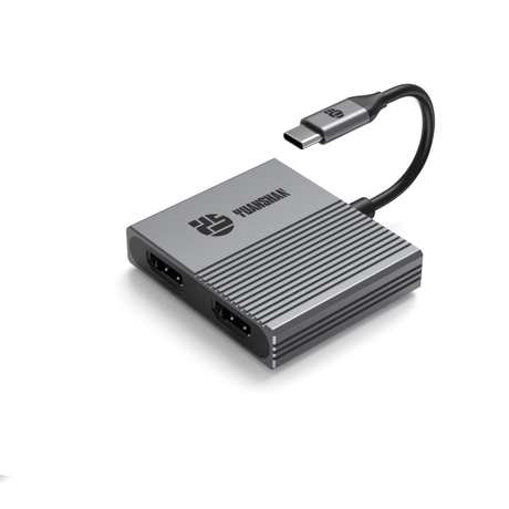 4 IN 1 قسم C سے 2 x HDMI 4K60HZ USB3.0 PD 100W USB C HUB HDMI اڈاپٹر اسپلٹر لیپ ٹاپ/میک بک کے لیے