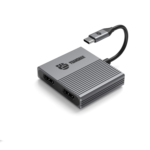 4 合 1 C 型轉 2 x HDMI 4K60HZ USB3.0 PD 100W USB C HUB HDMI 適配器分配器適用於筆記本電腦/Macbook