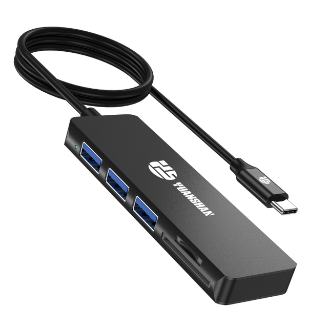 5 IN 1 USB C HUB வகை c பிளக் உடன் USB A 3.0 + 2 x USB A 2.0 SD + TF மல்டிபோர்ட் அடாப்டர் டாக்கிங் ஸ்டேஷன் லேப்டாப் மேக்புக்