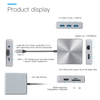 Rozbočovač USB-C 9 v 1 s du&aacute;ln&iacute;m HDMI 4K, Gigabit Ethernet, 100W PD, porty USB 3.0, čtečky karet SD/TF – dokovac&iacute; stanice pro MacBook/Windows Laptop