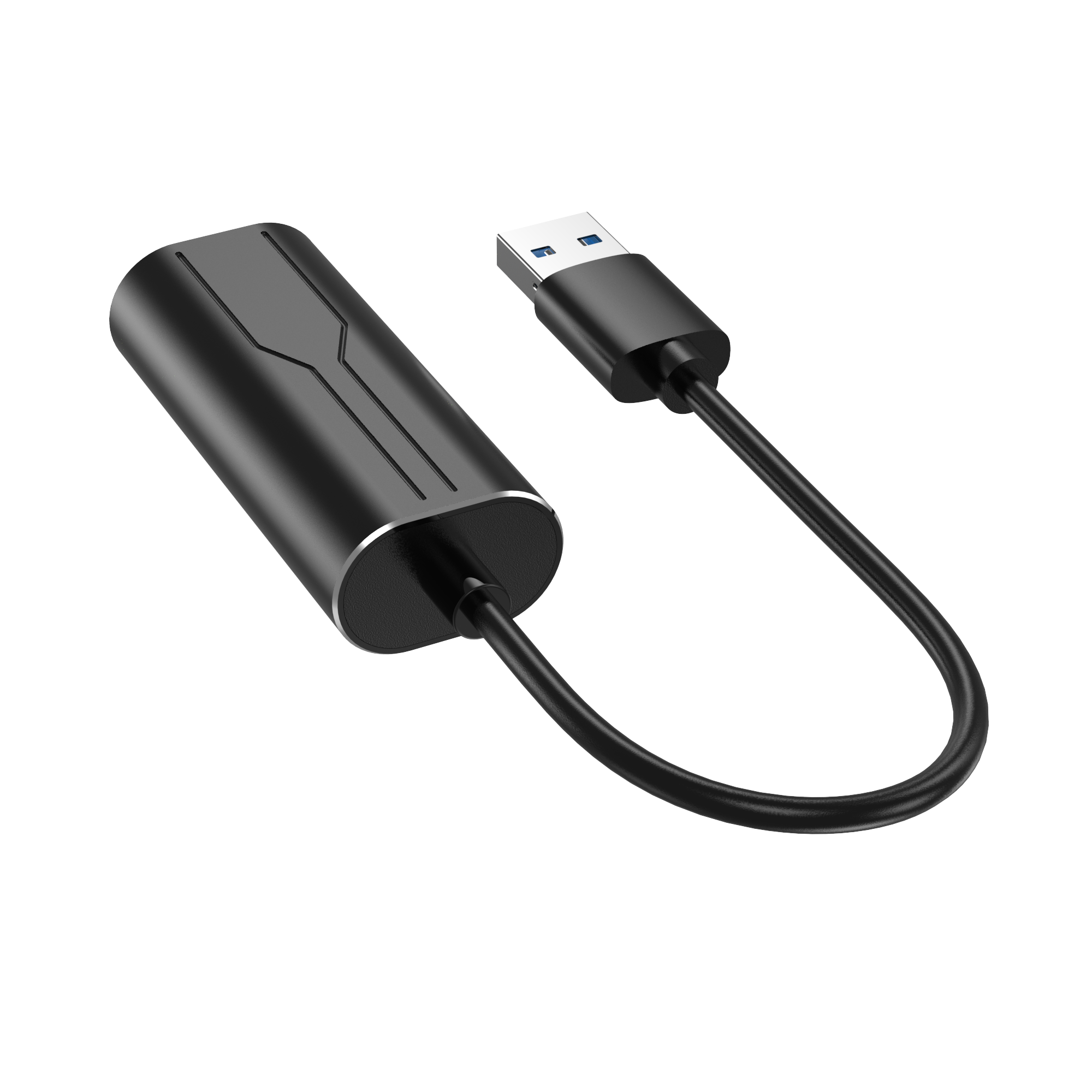 便攜式 USB 轉 1000Mbps 千兆位以太網適配器，15 厘米，適用於 MacBook/Windows USB-A 轉 RJ45