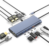 Stație de andocare 14 &Icirc;N 1 4K60HZ Dual HDMI DP RJ45 USB-A 3.1 3.0 2.0 USB-C 3.1 &Icirc;ncărcare+Transfer de date+Ieșire video+Card de citire+Rețea+Funcție de apel Stație de andocare HUB USB C pentru laptop/Macbook