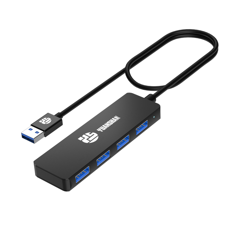 4 合 1 USB 集線器 USB-A 插頭優 4xUSB-A 3.0 端口擴展塢，適用於筆記本電腦
