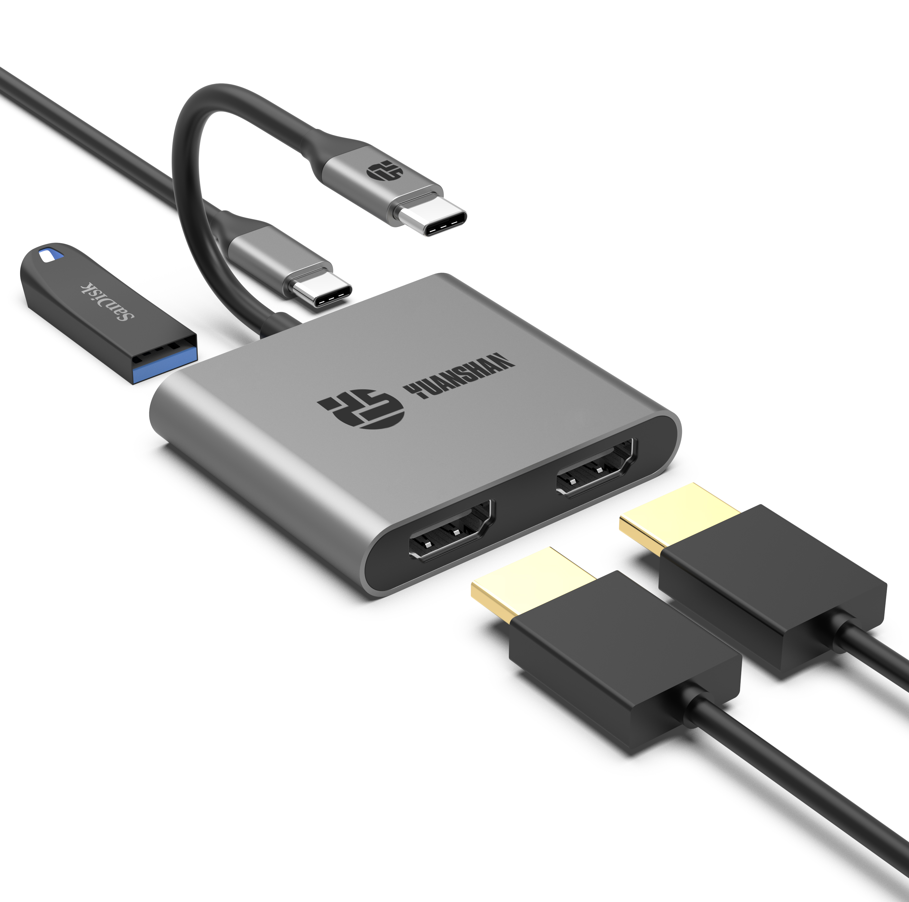 Quale design della docking station USB-C si adatta a due monitor?